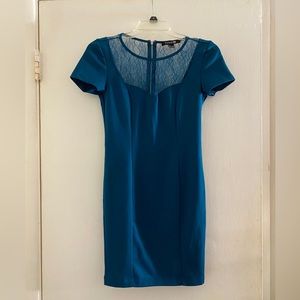 Forever 21 Teal Fitted Dress S